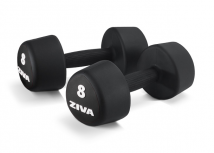 Гантели уретановые ZIVA ZVO-PUTF-3078-BKWT 8 кг (пара)